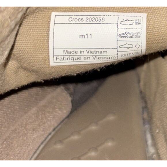 Crocs Santa Cruz Canvas Triple Comfort Luxe Slip On Loafers 202056 men’s size 11 - Picture 3 of 6